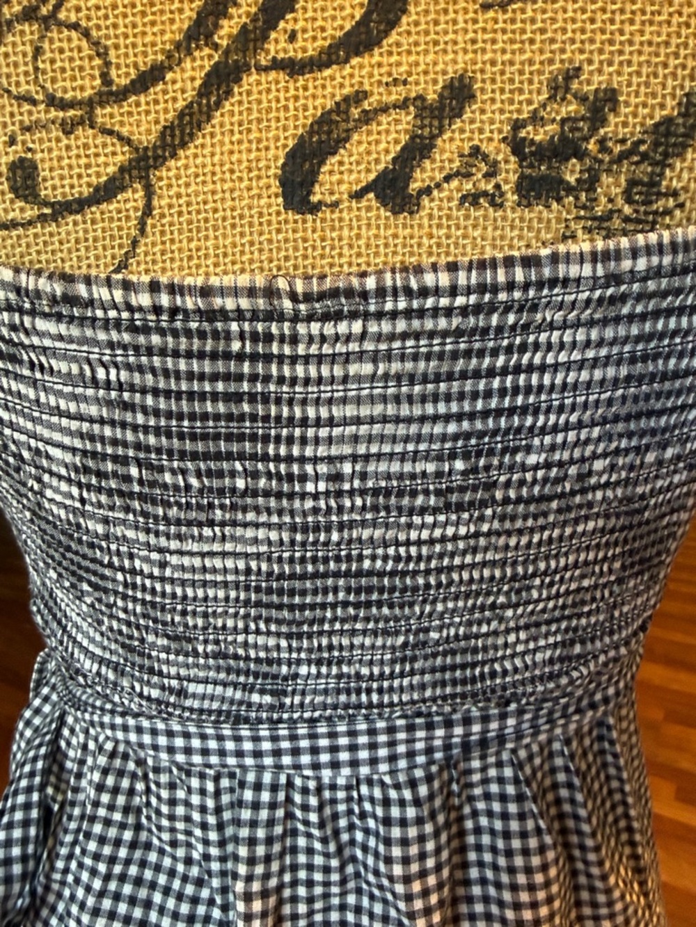 Free People size XS gingham print true wrap dress - Picture 7 of 9